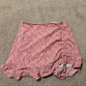 Forever 21 Pink Floral Mini Skirt